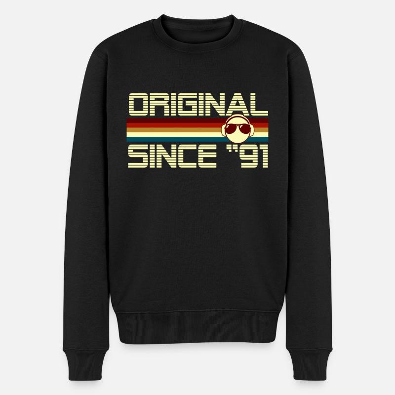 Seit 91 - Männer Premium Bio Pullover - Schwarz