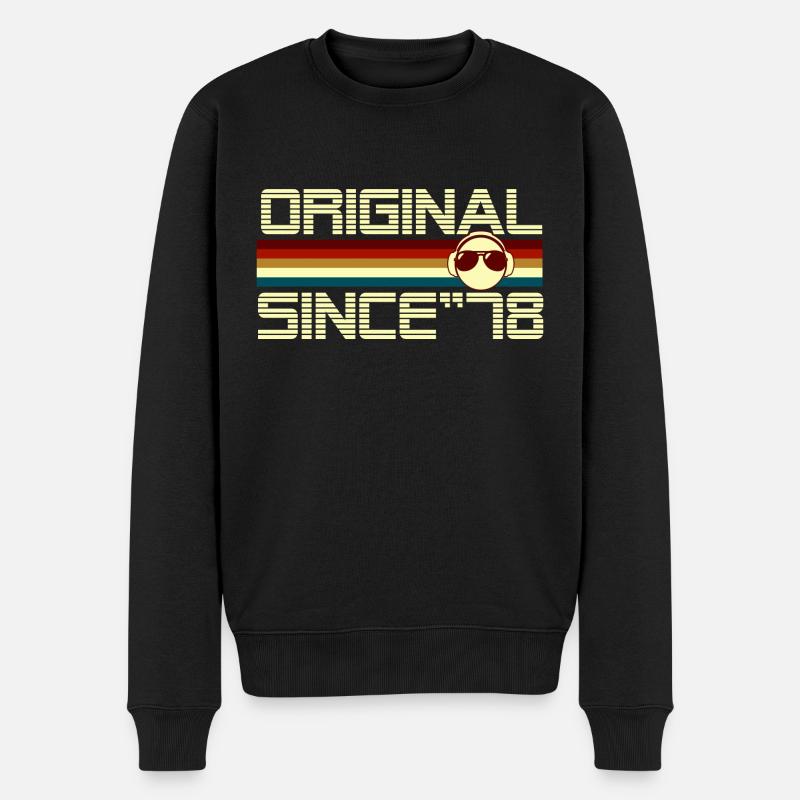 Seit 78 - Männer Premium Bio Pullover - Schwarz