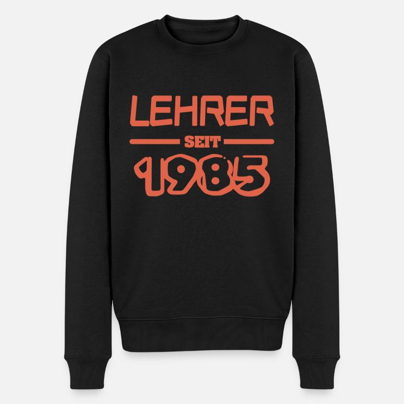 1985 - Männer Premium Bio Pullover - Schwarz