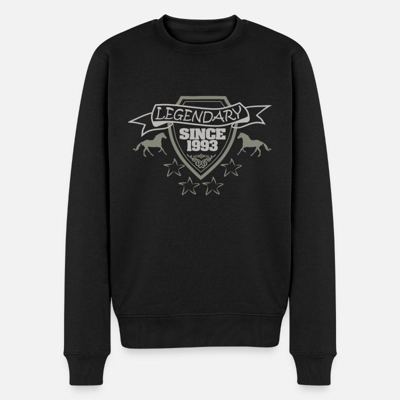 1993 - Männer Premium Bio Pullover - Schwarz
