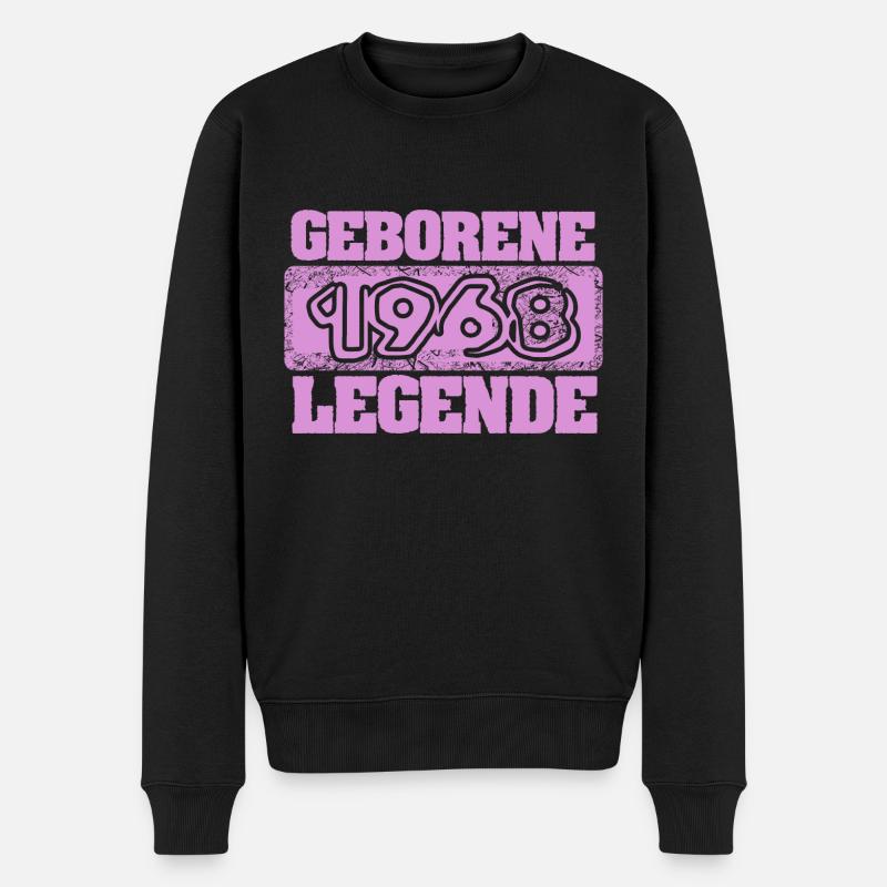 1968 - Männer Premium Bio Pullover - Schwarz
