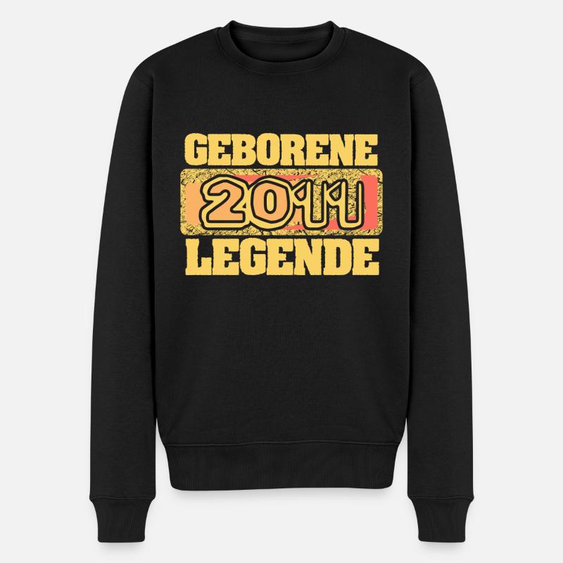 2011 - Männer Premium Bio Pullover - Schwarz