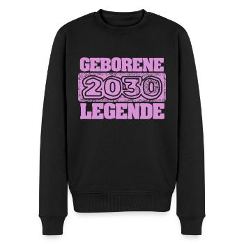 2030 - Men's Premium Organic Jumper - black - Front - Nico (187cm)