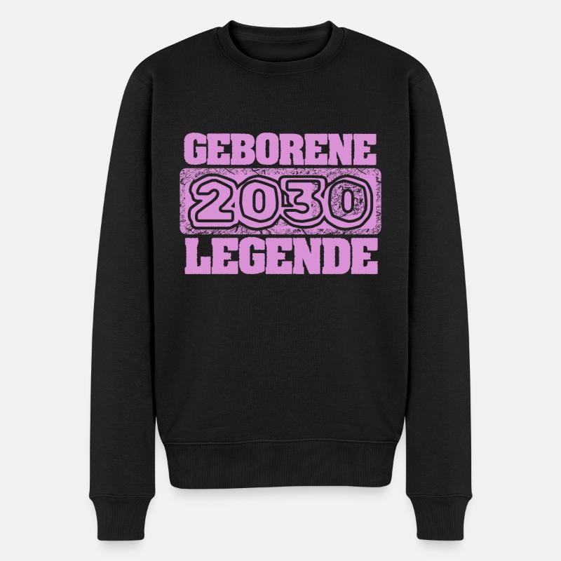2030 - Männer Premium Bio Pullover - Schwarz