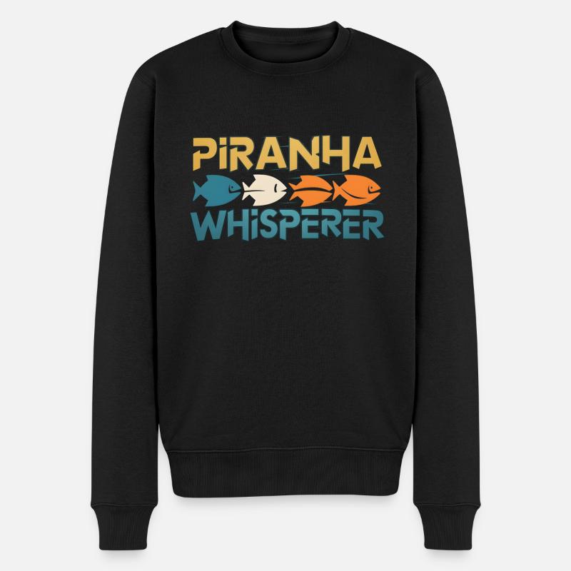 Piranha - Männer Premium Bio Pullover - Schwarz