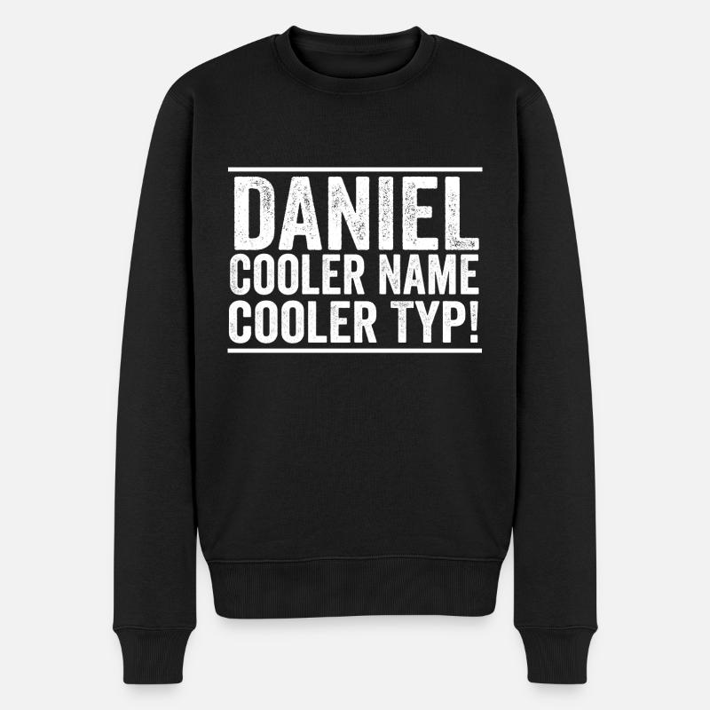 First name Daniel - Men's Premium Organic Jumper - black