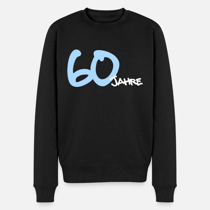 60 Jahre hell - Männer Premium Bio Pullover - Schwarz