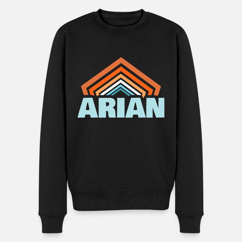 Vorname Arian - Männer Premium Bio Pullover - Schwarz