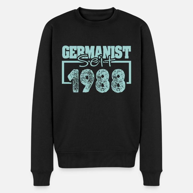 Germanist 1988 - Männer Premium Bio Pullover - Schwarz