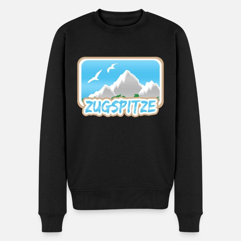 Zugspitze - Männer Premium Bio Pullover - Schwarz