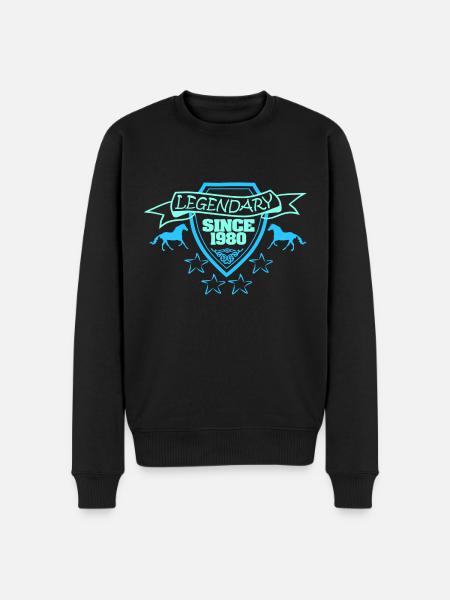 1980 - Men's Premium Organic Jumper - black