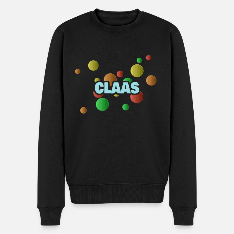 Claas Claas - Männer Premium Bio Pullover - Schwarz