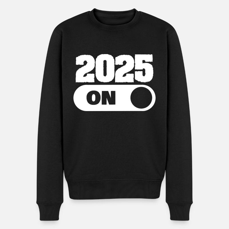 2025 - Männer Premium Bio Pullover - Schwarz