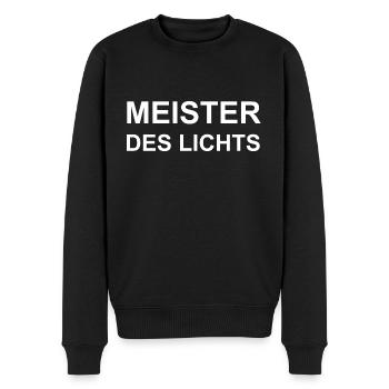 Veranstaltungstechniker: Meister des Lichts - Männer Premium Bio Pullover - Schwarz - Vorne - Nico (187cm)
