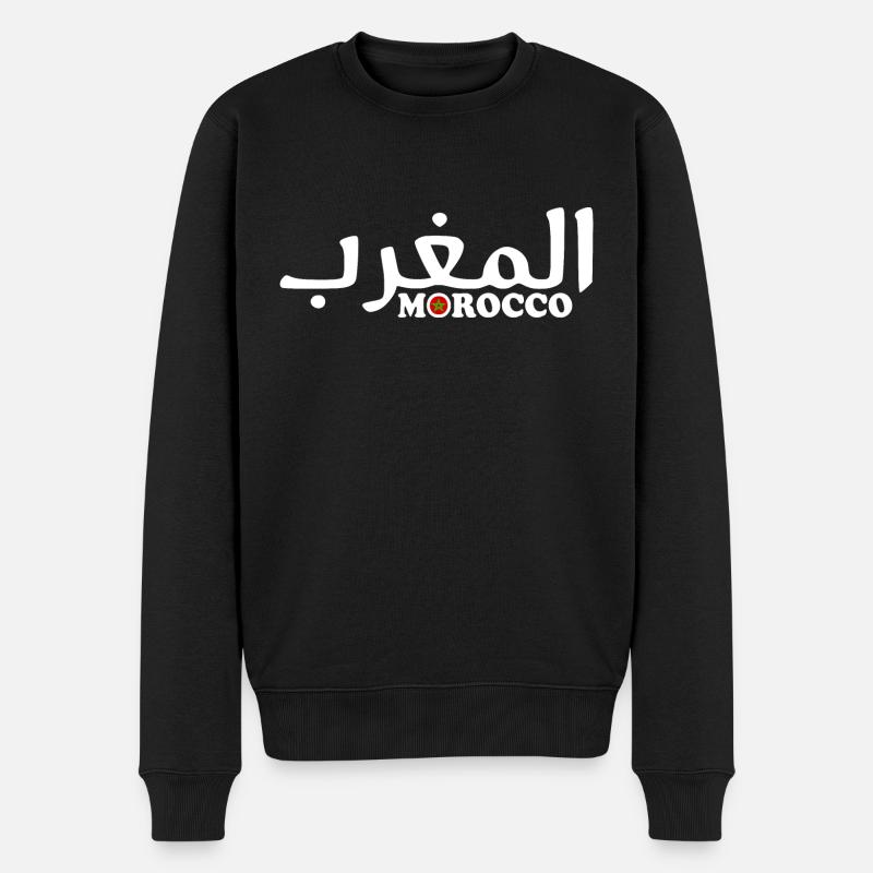 Marokko - Männer Premium Bio Pullover - Schwarz