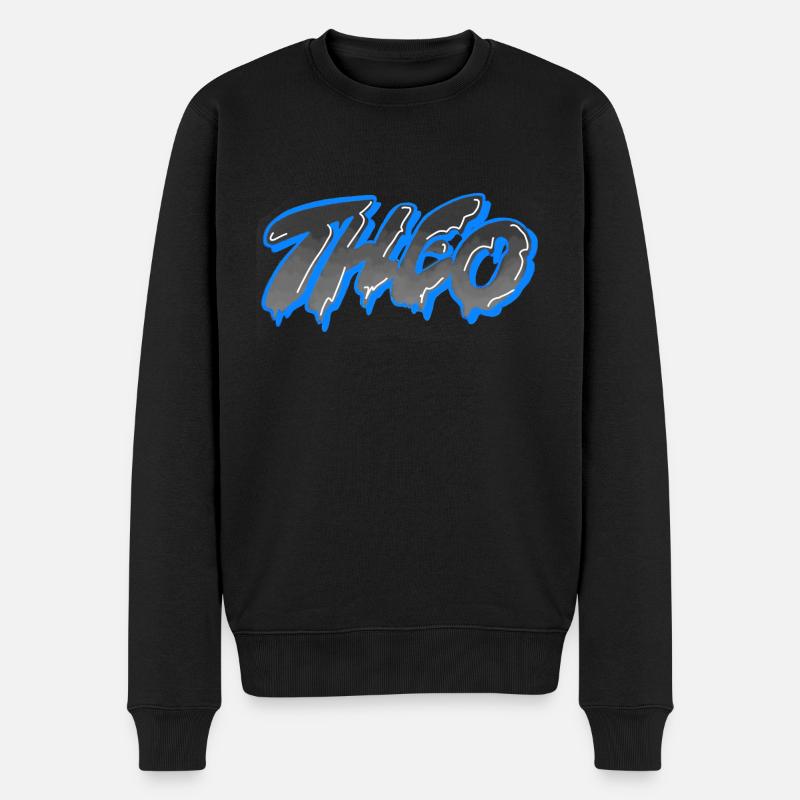 theo2 theo graffiti name - Pull Premium bio Homme - noir