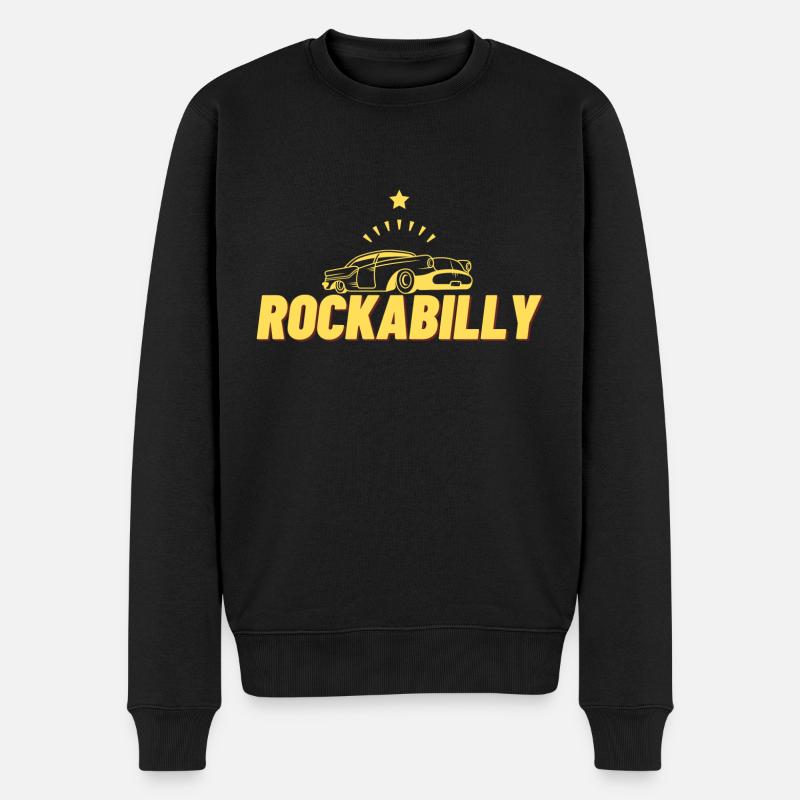 Rockabilly - Männer Premium Bio Pullover - Schwarz