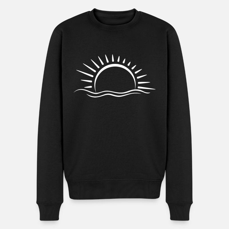 Sonnenuntergang - Männer Premium Bio Pullover - Schwarz