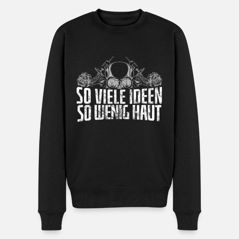 Tattoo - Männer Premium Bio Pullover - Schwarz