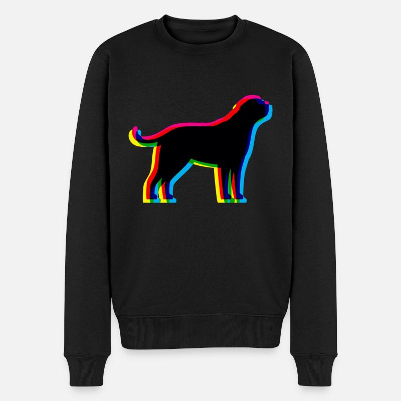 CMYK Bernhardiner - Männer Premium Bio Pullover - Schwarz