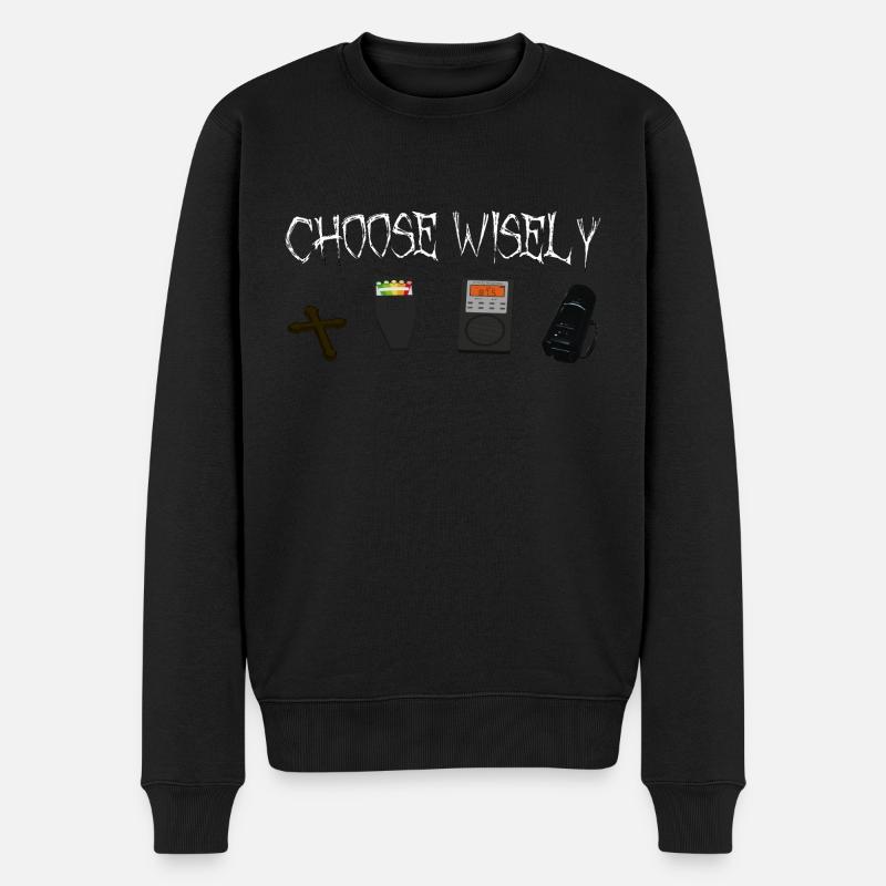 ChooseWisely Phasmo - Männer Premium Bio Pullover - Schwarz