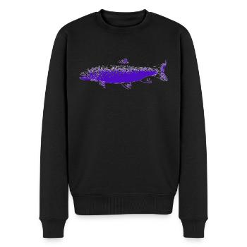 Forelli neg - Männer Premium Bio Pullover - Schwarz - Vorne - Nico (187cm)