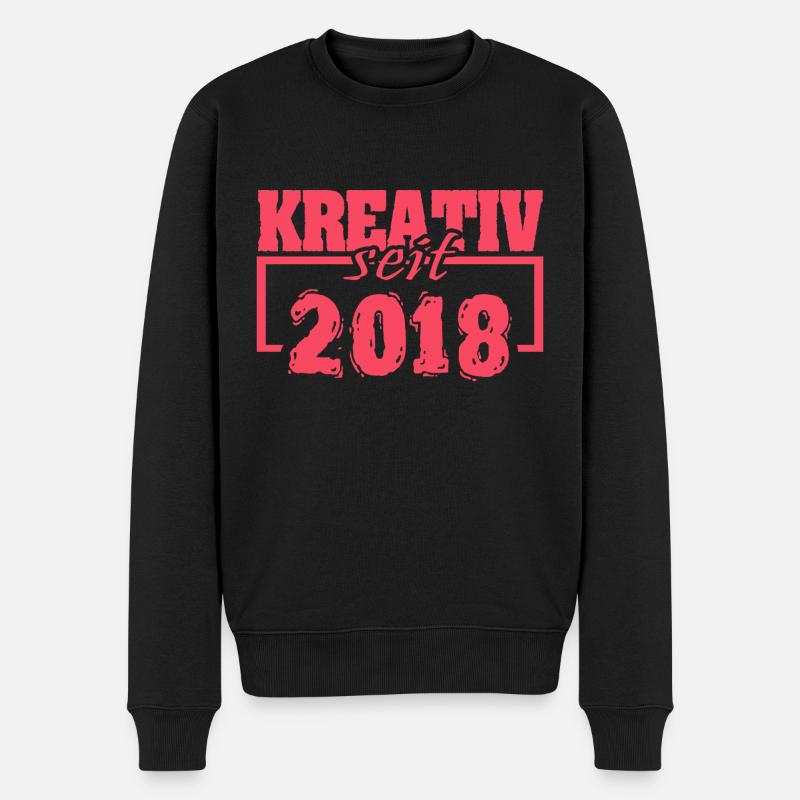 seit 2018 - Männer Premium Bio Pullover - Schwarz
