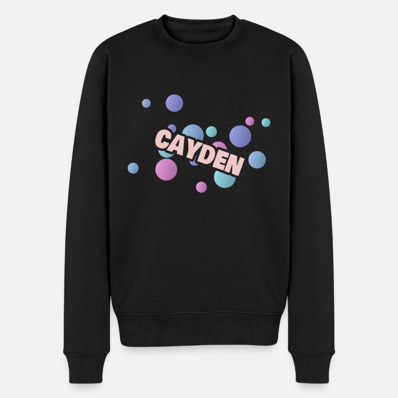 Cadeau Prénom Cayden - Pull Premium bio Homme - noir