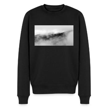The forest is hidden in clouds - Men's Premium Organic Jumper - black - Front - Nico (187cm)