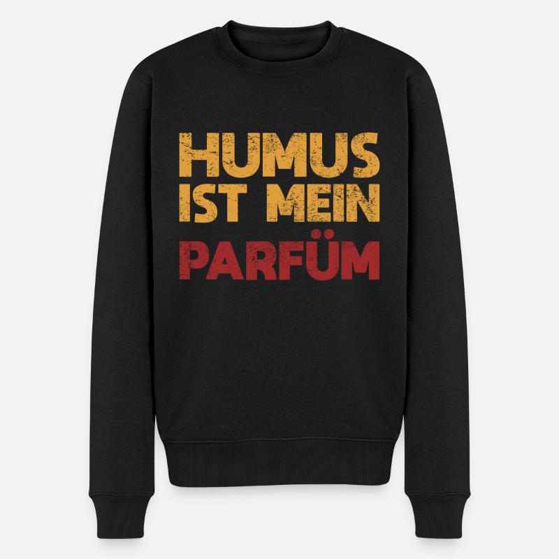 Humus Ist Mein Parfüm - Männer Premium Bio Pullover - Schwarz