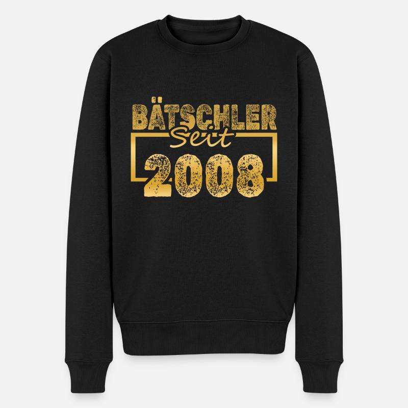 Single 2008 - Männer Premium Bio Pullover - Schwarz
