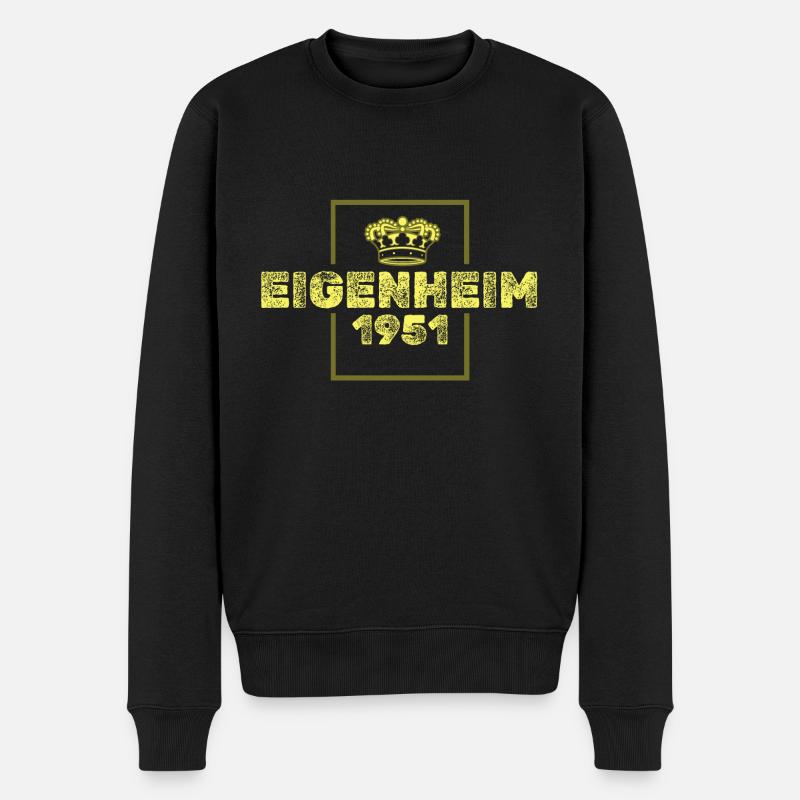 Bauherr 1951 - Männer Premium Bio Pullover - Schwarz