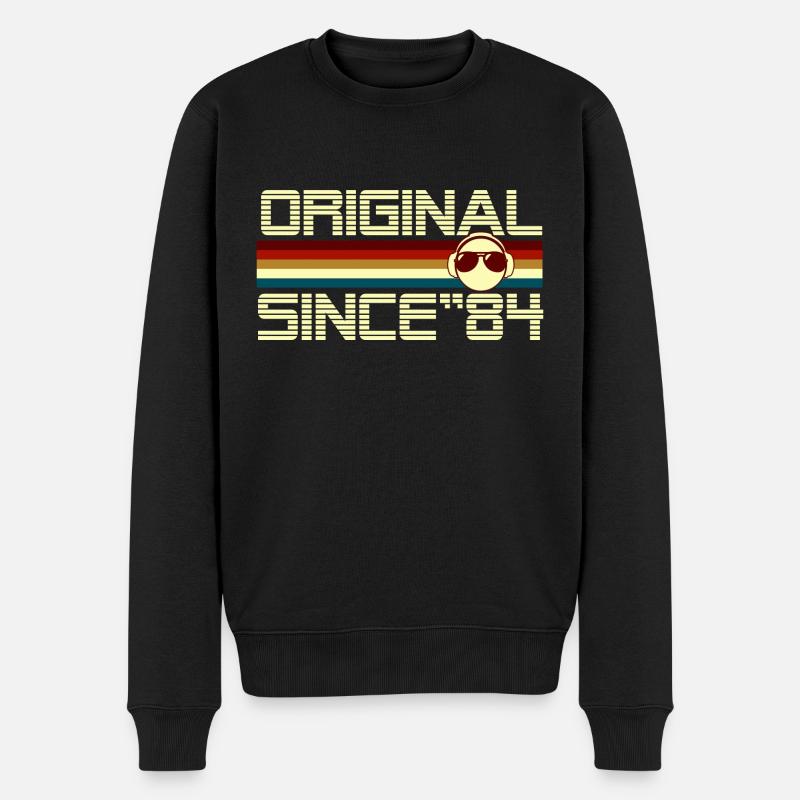 Seit 84 - Männer Premium Bio Pullover - Schwarz