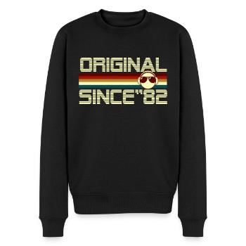 Since 82 - Men's Premium Organic Jumper - black - Front - Nico (187cm)