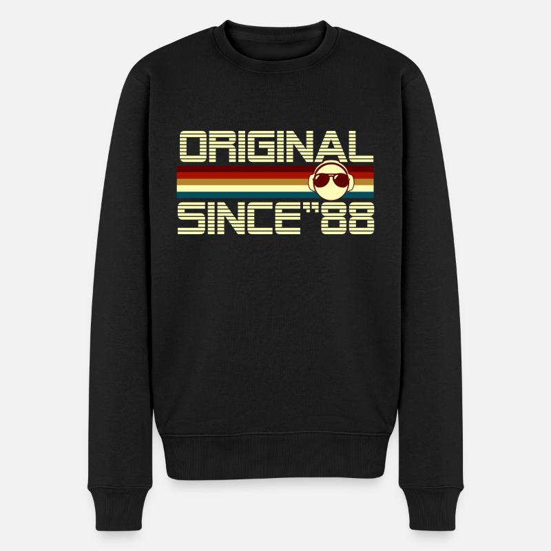 Seit 88 - Männer Premium Bio Pullover - Schwarz