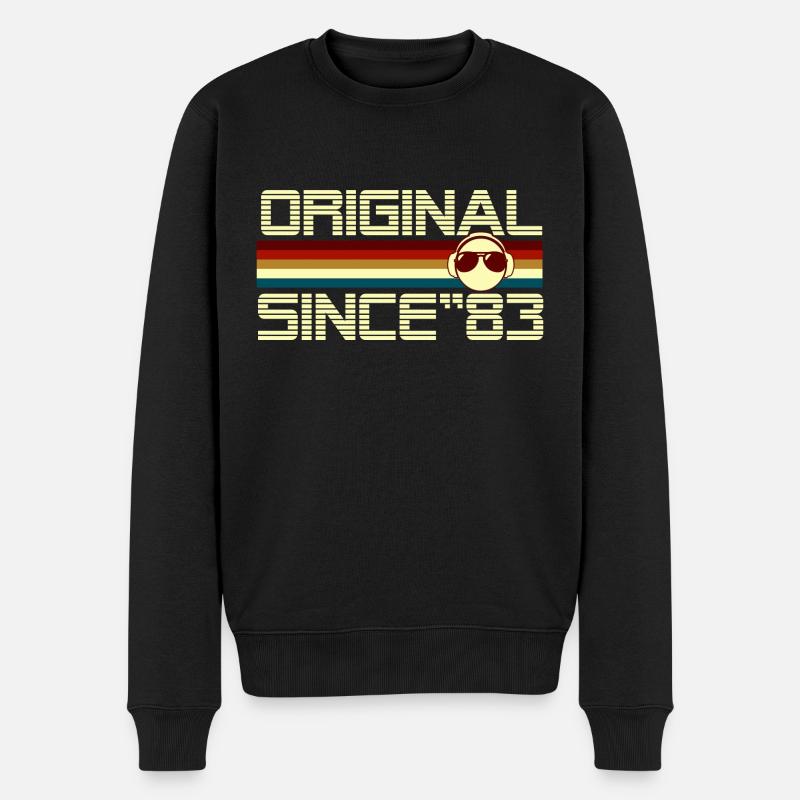 Seit 83 - Männer Premium Bio Pullover - Schwarz