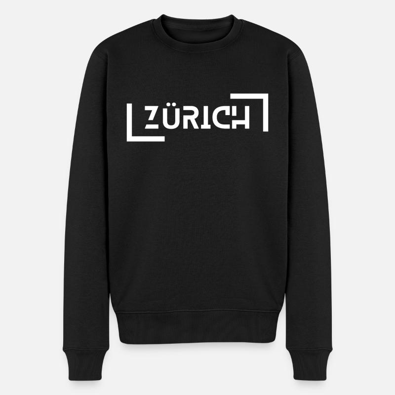 Zürich - Männer Premium Bio Pullover - Schwarz