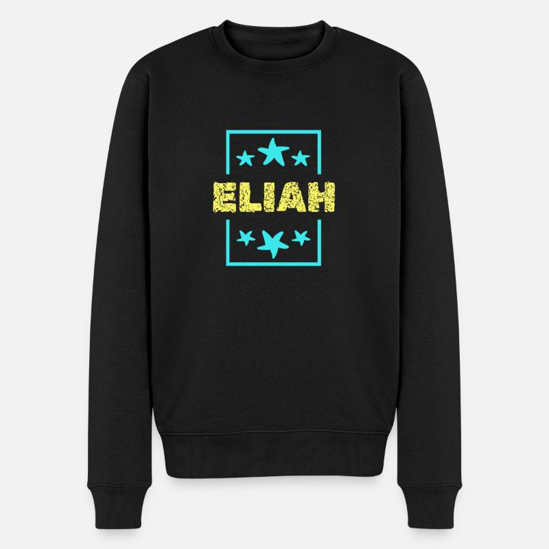 Eliah als Eliah - Männer Premium Bio Pullover - Schwarz