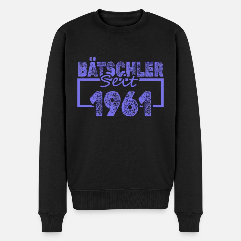 1961 - Männer Premium Bio Pullover - Schwarz