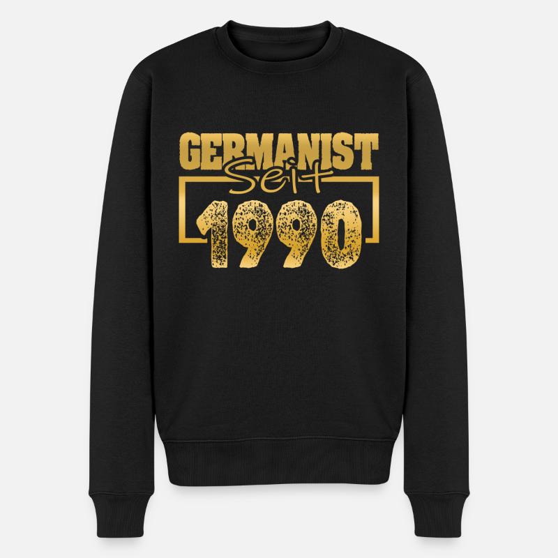 Studium 1990 - Männer Premium Bio Pullover - Schwarz