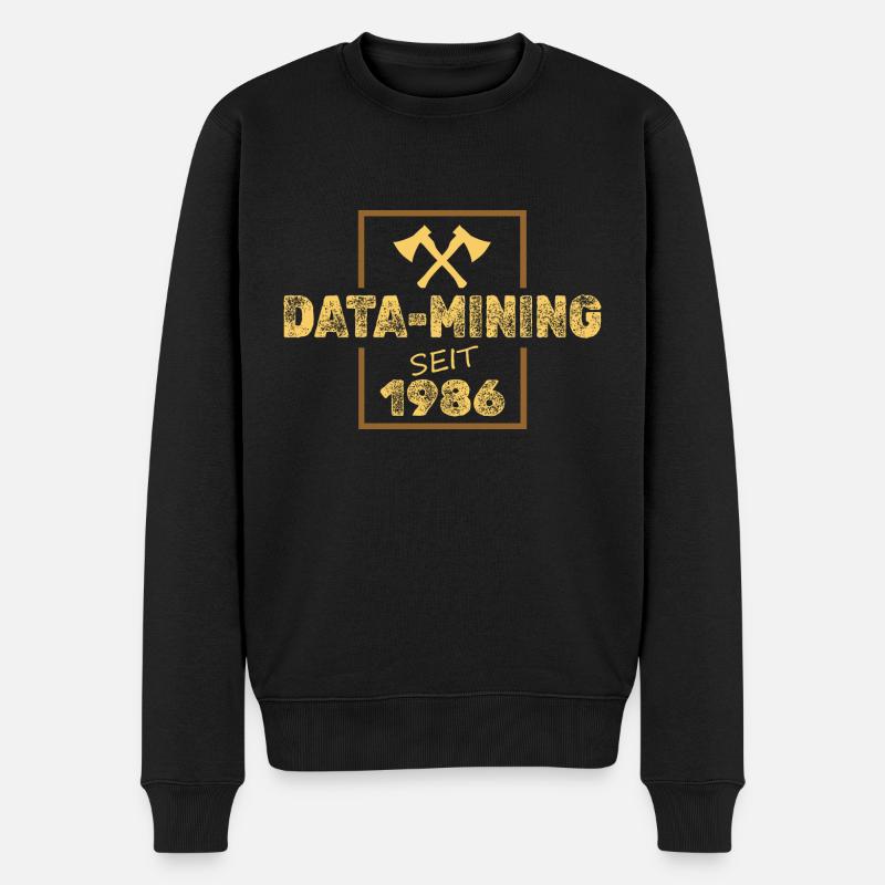 1986 - Männer Premium Bio Pullover - Schwarz