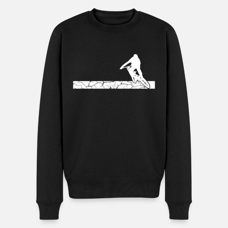 MTB Grunge line - Männer Premium Bio Pullover - Schwarz