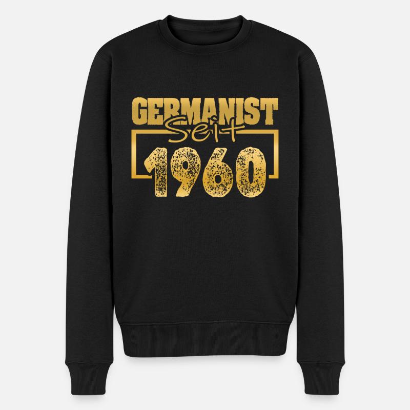 1960 - Männer Premium Bio Pullover - Schwarz