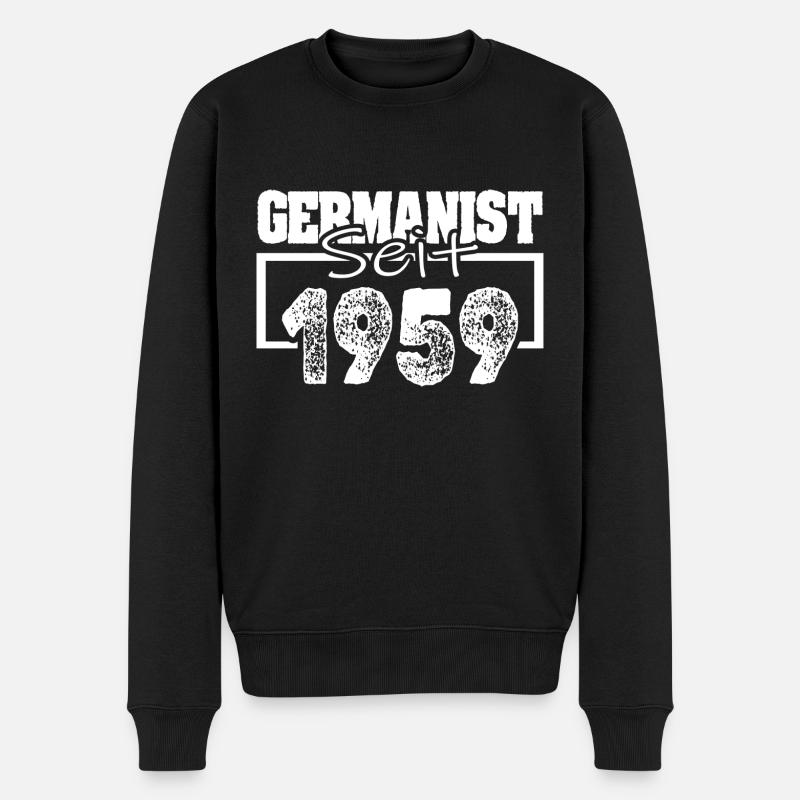 Germanist 1959 - Männer Premium Bio Pullover - Schwarz