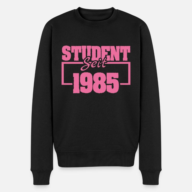 1985 - Männer Premium Bio Pullover - Schwarz