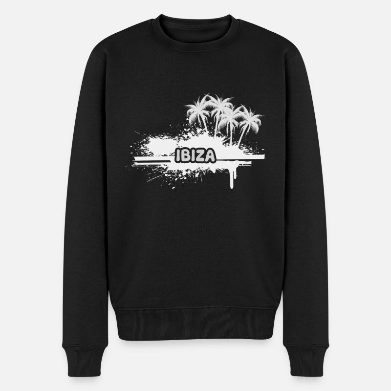 Vacances Ibiza - Pull Premium bio Homme - noir