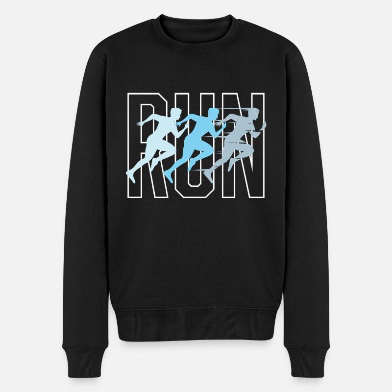 Laufen Läufer Joggen Läufer Geschenk - Männer Premium Bio Pullover - Schwarz