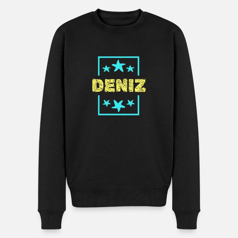 Deniz Deniz - Männer Premium Bio Pullover - Schwarz