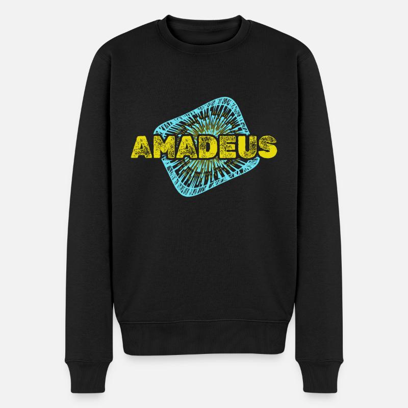 Temps libre Amadeus - Pull Premium bio Homme - noir