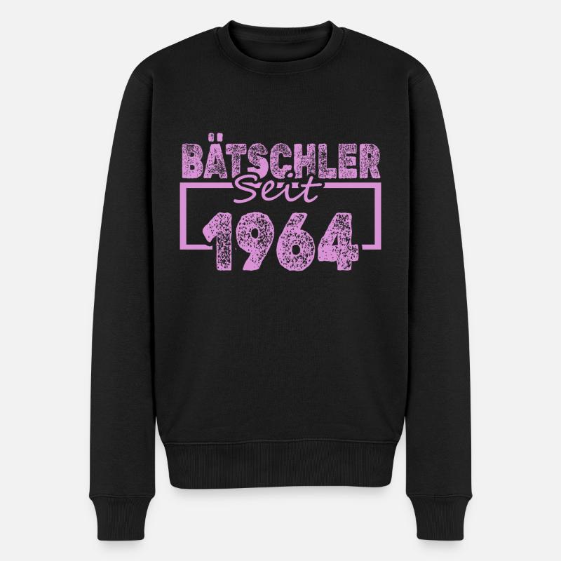 1964 - Männer Premium Bio Pullover - Schwarz
